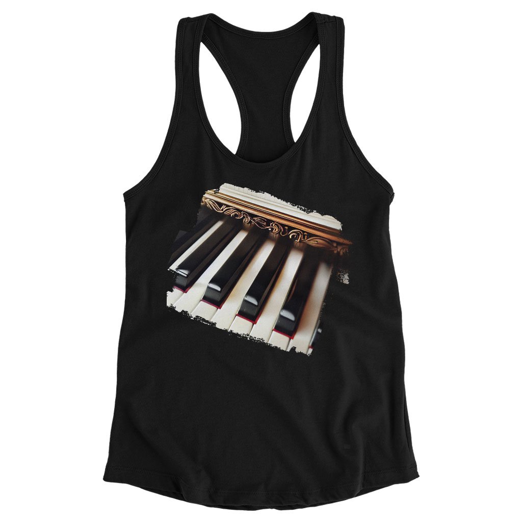 Piano Themed Racerback Tank - Retro Tank - Graphic Workout Tank